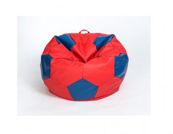 Кресло-мешок Мяч большой Экокожа красно-синее в Верхней Пышме - verhnyaya-pyshma.mebel-74.com | фото