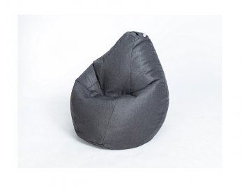 Кресло-мешок Груша велюр темно - серое среднее в Верхней Пышме - verhnyaya-pyshma.mebel-74.com | фото