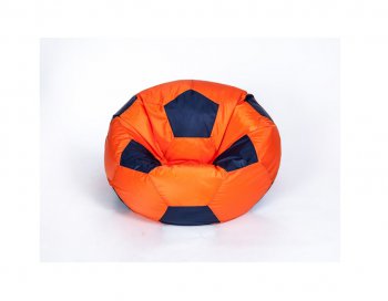Кресло-мешок Мяч малый оранжево-черное в Верхней Пышме - verhnyaya-pyshma.mebel-74.com | фото