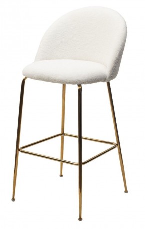 Барный стул GLADE NINI-01 Белый, teddy / золотой каркас М-City в Верхней Пышме - verhnyaya-pyshma.mebel-74.com | фото