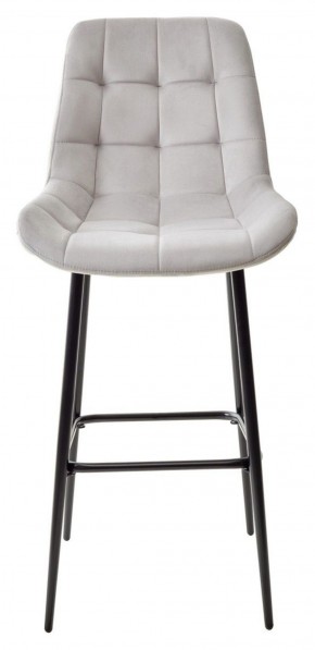 Барный стул ХОФМАН, цвет H-09 Светло-серый, велюр / черный каркас М-City в Верхней Пышме - verhnyaya-pyshma.mebel-74.com | фото