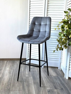 Барный стул ХОФМАН, цвет H-14 Серый, велюр / черный каркас М-City в Верхней Пышме - verhnyaya-pyshma.mebel-74.com | фото