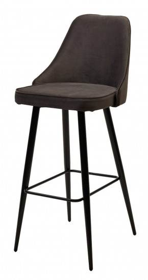 Барный стул NEPAL-BAR ГРАФИТ #14, велюр/ черный каркас (H=78cm) М-City в Верхней Пышме - verhnyaya-pyshma.mebel-74.com | фото