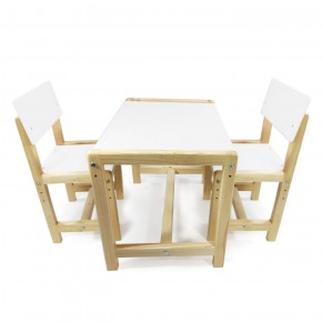 Детский растущий комплект стол и два стула  Я САМ "Лофт" (Белый, Сосна) в Верхней Пышме - verhnyaya-pyshma.mebel-74.com | фото