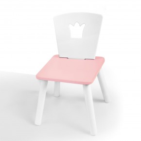 Детский стул Корона (Белый/Розовый/Белый) в Верхней Пышме - verhnyaya-pyshma.mebel-74.com | фото