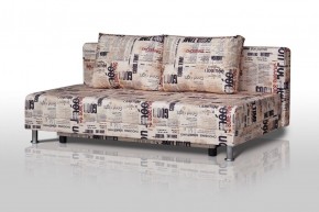 Диван-кровать Комфорт без подлокотников Принт "Gazeta" (2 подушки) в Верхней Пышме - verhnyaya-pyshma.mebel-74.com | фото
