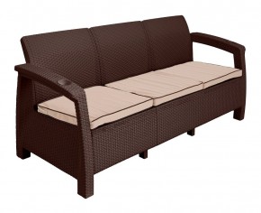 Диван Yalta Premium Sofa 3 Set (Ялта) шоколадный (+подушки под спину) в Верхней Пышме - verhnyaya-pyshma.mebel-74.com | фото