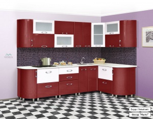 Кухонный гарнитур Ника-1 Мыло 2700*1500 в Верхней Пышме - verhnyaya-pyshma.mebel-74.com | фото