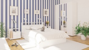 Камелия спальня № 7 Кровать 900 + Стол косметический + Зеркало + Комод, цвет белый, сп.м. 900х2000 мм., б/м, основание есть в Верхней Пышме - verhnyaya-pyshma.mebel-74.com | фото