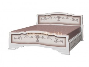 КАРИНА-6 Кровать из массива 1800 (Дуб молочный) с 2-мя ящиками в Верхней Пышме - verhnyaya-pyshma.mebel-74.com | фото