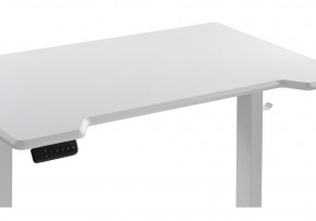 Компьютерный стол Маркос с механизмом подъема 120х75х75 белый / шагрень белая в Верхней Пышме - verhnyaya-pyshma.mebel-74.com | фото