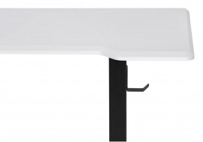 Компьютерный стол Маркос с механизмом подъема 140х80х75 белая шагрень / черный в Верхней Пышме - verhnyaya-pyshma.mebel-74.com | фото