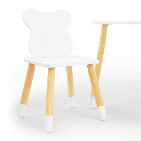 Комплект детской мебели стол и два стула Мишутка (Белый/Белый/Береза) в Верхней Пышме - verhnyaya-pyshma.mebel-74.com | фото