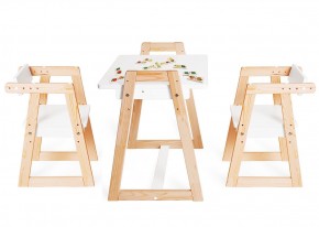 Комплект детской мебели стол и  два стула Я САМ "Лофт-Дуо" (Белый) в Верхней Пышме - verhnyaya-pyshma.mebel-74.com | фото