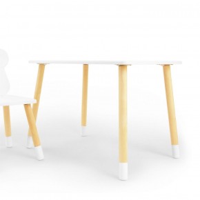 Комплект детской мебели стол и стул Корона (Белый/Белый/Береза) в Верхней Пышме - verhnyaya-pyshma.mebel-74.com | фото