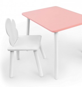 Комплект детской мебели стол и стул Облачко (Розывый/Белый/Белый) в Верхней Пышме - verhnyaya-pyshma.mebel-74.com | фото