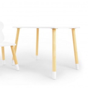 Комплект детской мебели стол и стул Звездочка (Белый/Белый/Береза) в Верхней Пышме - verhnyaya-pyshma.mebel-74.com | фото