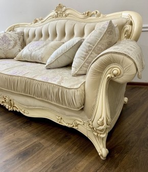 Комплект мягкой мебели Мона Лиза (крем) с раскладным механизмом в Верхней Пышме - verhnyaya-pyshma.mebel-74.com | фото