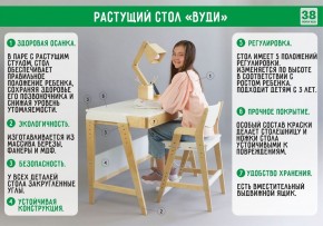 Комплект растущий стол и стул с чехлом 38 попугаев «Вуди» (Белый, Белый, Беж) в Верхней Пышме - verhnyaya-pyshma.mebel-74.com | фото