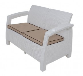 Комплект уличной мебели Yalta Premium Terrace Set (Ялта) белый (+подушки под спину) в Верхней Пышме - verhnyaya-pyshma.mebel-74.com | фото