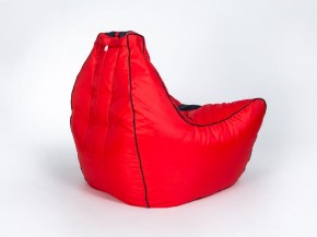 Кресло бескаркасное Авто (Красное с черной полосой) в Верхней Пышме - verhnyaya-pyshma.mebel-74.com | фото