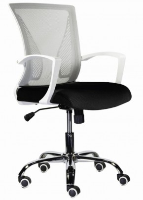 Кресло BRABIX "Wings MG-306" (пластик белый, хром, сетка, серое/черное) 532010 в Верхней Пышме - verhnyaya-pyshma.mebel-74.com | фото
