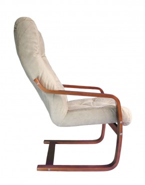 Кресло для отдыха (пружинка) Магнат 102-З-КР замша КРЕМ в Верхней Пышме - verhnyaya-pyshma.mebel-74.com | фото