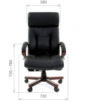 Кресло для руководителя CHAIRMAN  421 (Натуральная кожа) Черное в Верхней Пышме - verhnyaya-pyshma.mebel-74.com | фото