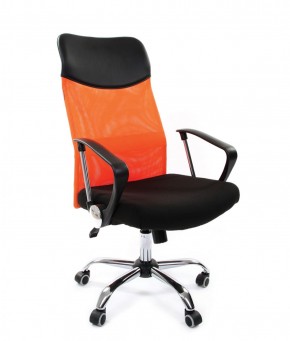 Кресло для руководителя CHAIRMAN 610 N (15-21 черный/сетка оранжевый) в Верхней Пышме - verhnyaya-pyshma.mebel-74.com | фото