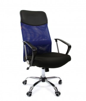 Кресло для руководителя CHAIRMAN 610 N (15-21 черный/сетка синий) в Верхней Пышме - verhnyaya-pyshma.mebel-74.com | фото