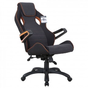 Кресло компьютерное BRABIX Techno Pro GM-003 (ткань черное/серое, вставки оранжевые) 531813 в Верхней Пышме - verhnyaya-pyshma.mebel-74.com | фото