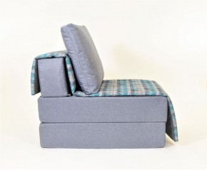 Кресло-кровать бескаркасное Харви (серый-квадро азур) в Верхней Пышме - verhnyaya-pyshma.mebel-74.com | фото
