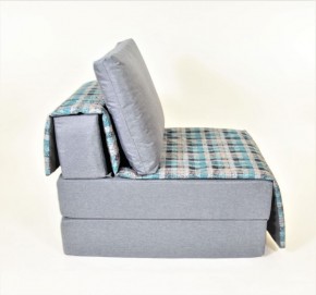 Кресло-кровать бескаркасное Харви (серый-квадро азур) в Верхней Пышме - verhnyaya-pyshma.mebel-74.com | фото