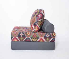 Кресло-кровать-пуф бескаркасное Прайм (мехико серый-графит) в Верхней Пышме - verhnyaya-pyshma.mebel-74.com | фото