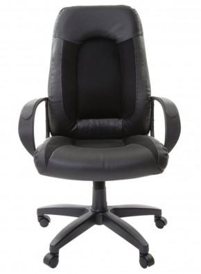 Кресло офисное BRABIX "Strike EX-525" (экокожа черная, ткань черная) 531381 в Верхней Пышме - verhnyaya-pyshma.mebel-74.com | фото