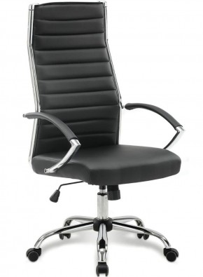 Кресло офисное BRABIX "Style EX-528", экокожа, хром, черное, 531947 в Верхней Пышме - verhnyaya-pyshma.mebel-74.com | фото
