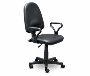 Кресло офисное Престиж+ (черный кожзам PV-1) г/п 140/ПВМ/ гольф в Верхней Пышме - verhnyaya-pyshma.mebel-74.com | фото