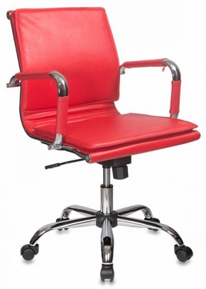 Кресло руководителя Бюрократ CH-993-LOW/RED красный в Верхней Пышме - verhnyaya-pyshma.mebel-74.com | фото