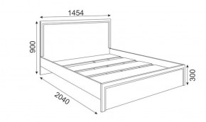 Кровать 1.4 М16 Стандарт с настилом Беатрис (Орех гепланкт) в Верхней Пышме - verhnyaya-pyshma.mebel-74.com | фото