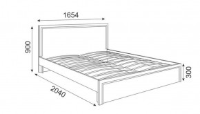 Кровать 1.6 М07 Стандарт с основанием Беатрис (Орех гепланкт) в Верхней Пышме - verhnyaya-pyshma.mebel-74.com | фото