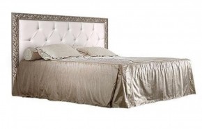 Кровать 2-х спальная(1,6 м)Тиффани Premium черная/серебро с мягким элементом со стразами с подъемным механизмом (ТФКР-2[3][7](П) в Верхней Пышме - verhnyaya-pyshma.mebel-74.com | фото