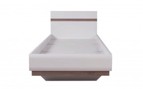 Кровать 90/TYP 90, LINATE ,цвет белый/сонома трюфель в Верхней Пышме - verhnyaya-pyshma.mebel-74.com | фото