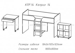 КАПРИЗ-14 Кровать 800 двухъярусная без рисунка в Верхней Пышме - verhnyaya-pyshma.mebel-74.com | фото