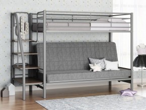 Кровать двухъярусная с диваном "Мадлен-3" (Серый/Серый) в Верхней Пышме - verhnyaya-pyshma.mebel-74.com | фото