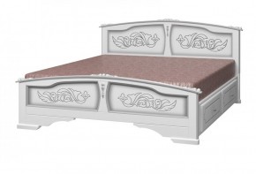 ЕЛЕНА Кровать из массива 1400 с 2-мя ящиками  в Верхней Пышме - verhnyaya-pyshma.mebel-74.com | фото