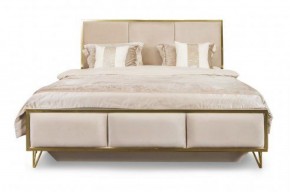 Кровать Lara 1600 с мягким изголовьем + основание (белый глянец) в Верхней Пышме - verhnyaya-pyshma.mebel-74.com | фото