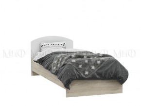 МАРТИНА Кровать 800 с настилом ЛДСП (Белый глянец/дуб сонома) в Верхней Пышме - verhnyaya-pyshma.mebel-74.com | фото
