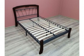 Кровать "Муза 4 Лайт" КМД9 Черная (1400*2000) (ножки-шоколад) с коваными изделиями в Верхней Пышме - verhnyaya-pyshma.mebel-74.com | фото