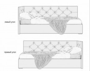 Кровать угловая Хлоя интерьерная +основание (120х200) в Верхней Пышме - verhnyaya-pyshma.mebel-74.com | фото