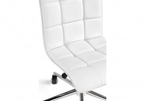 Офисное кресло Квадро экокожа белая / хром в Верхней Пышме - verhnyaya-pyshma.mebel-74.com | фото